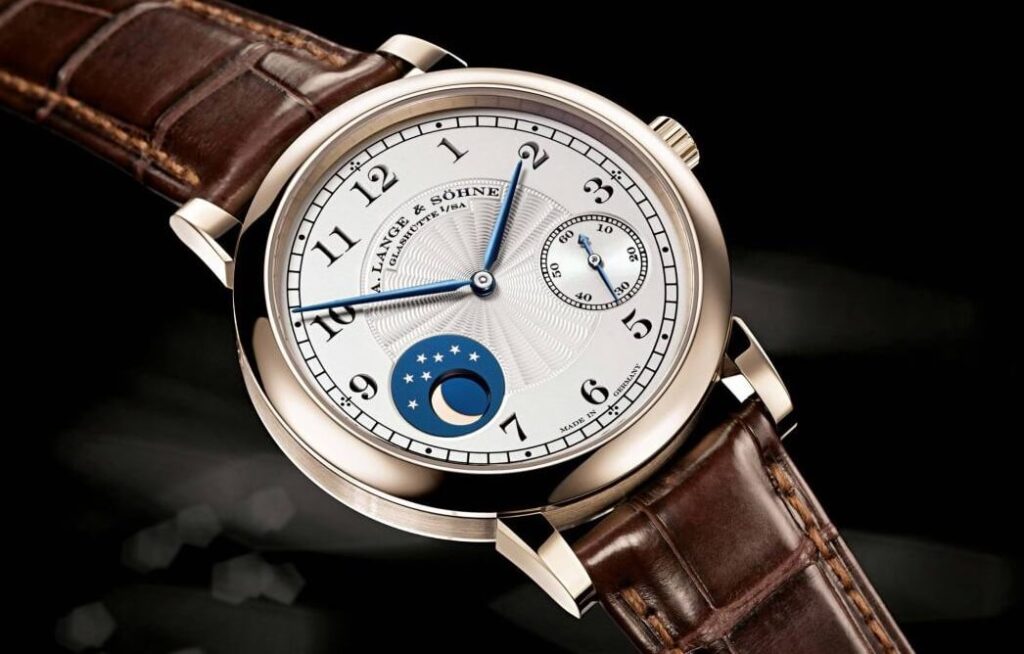 A.-Lange-Söhne-1815-Moonphase-Homage-to-FA-Lange-Honey-Gold-Luxury Watch Brands Producing Their Own Alloys